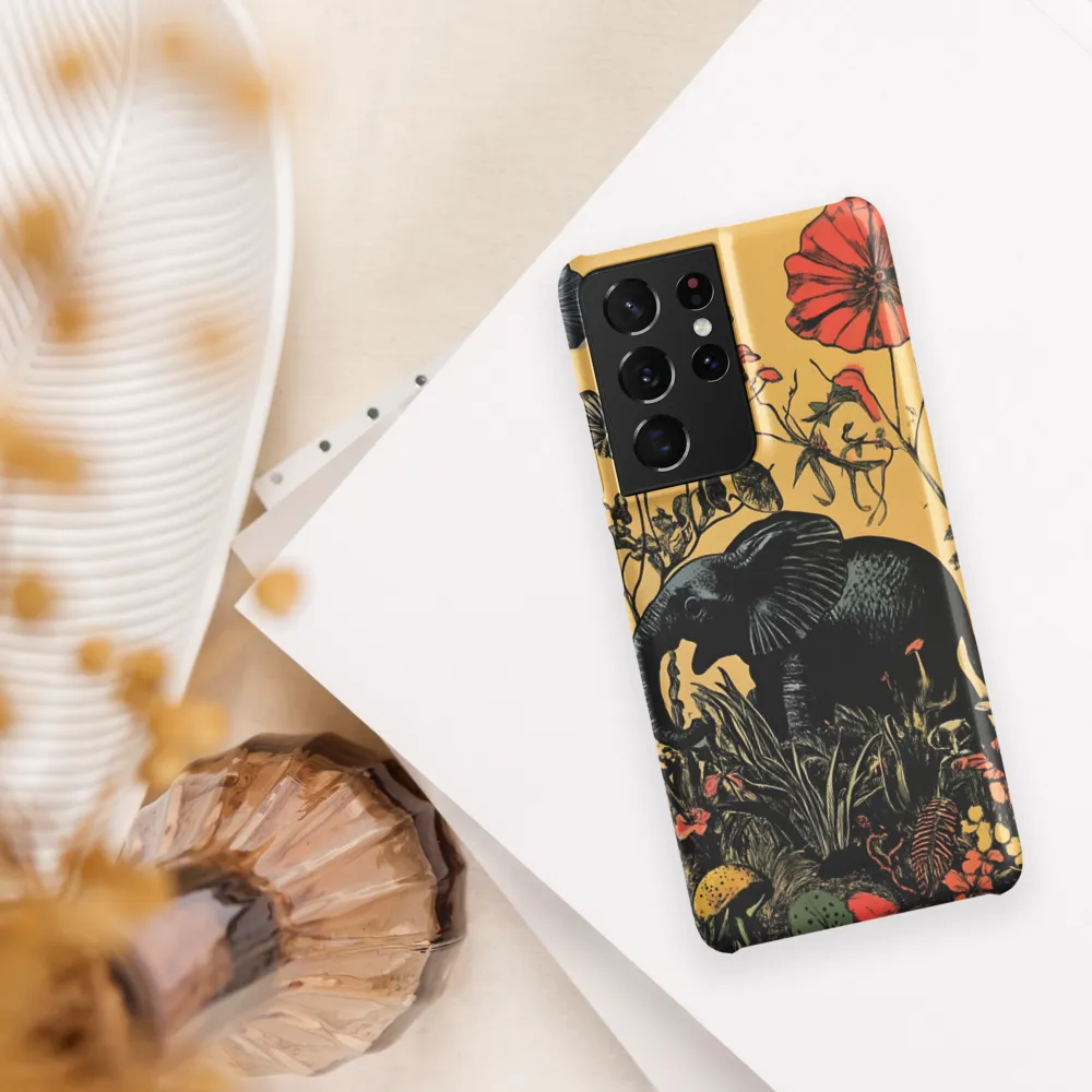 Floral Majesty: The Elephant's Sanctuary | Phone Case |  S21 Ultra | Snap Case | Matte