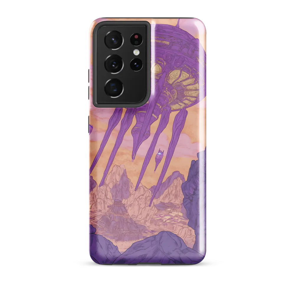 Elevated Serenity in a Futuristic Realm | Phone Case |  S21 Ultra | Tough Case | Glossy