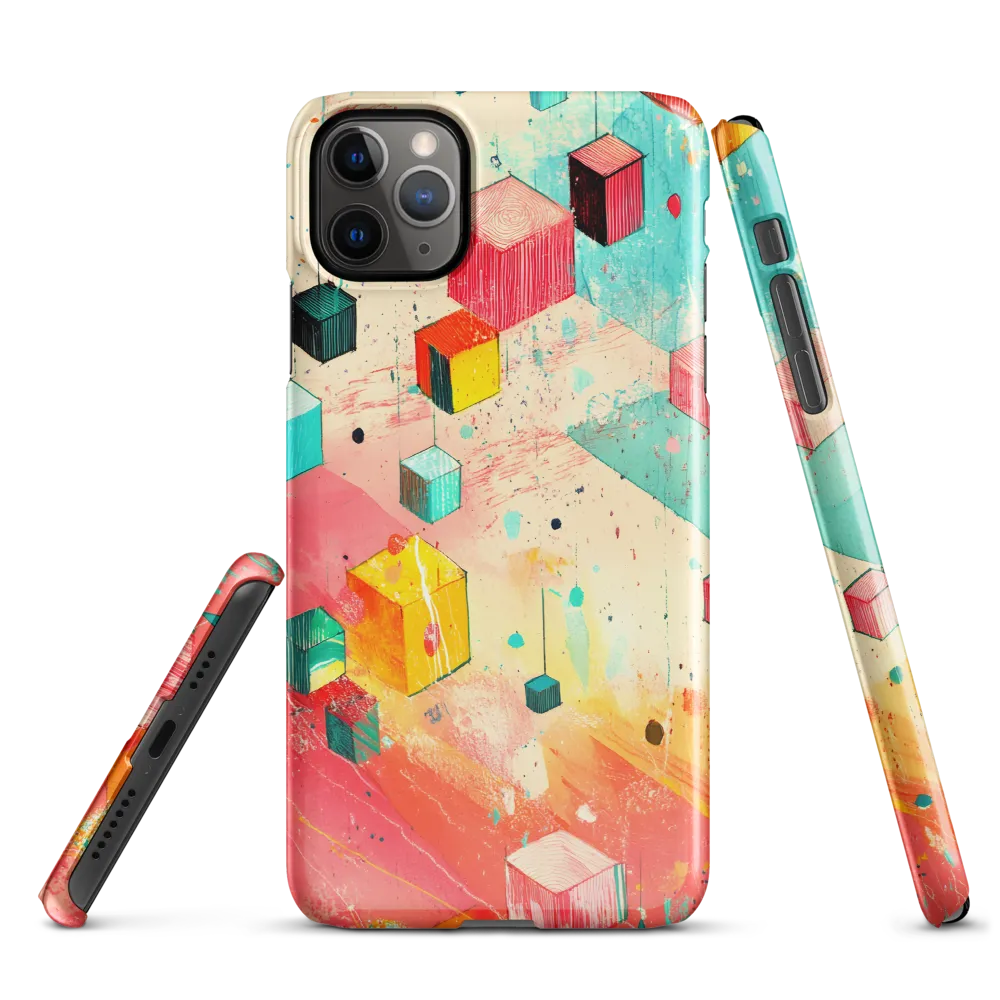 Suspended Cubes in Colorful Abstraction | Phone Case |  11 Pro Max | Snap Case | Glossy