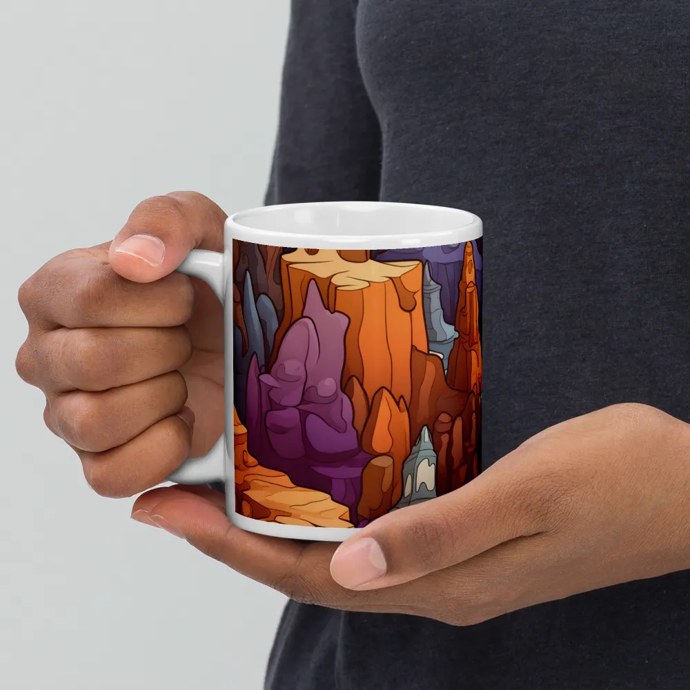 Vibrant Rockscape: A Digital Odyssey | Mugs | Multiple Sizes & Colors