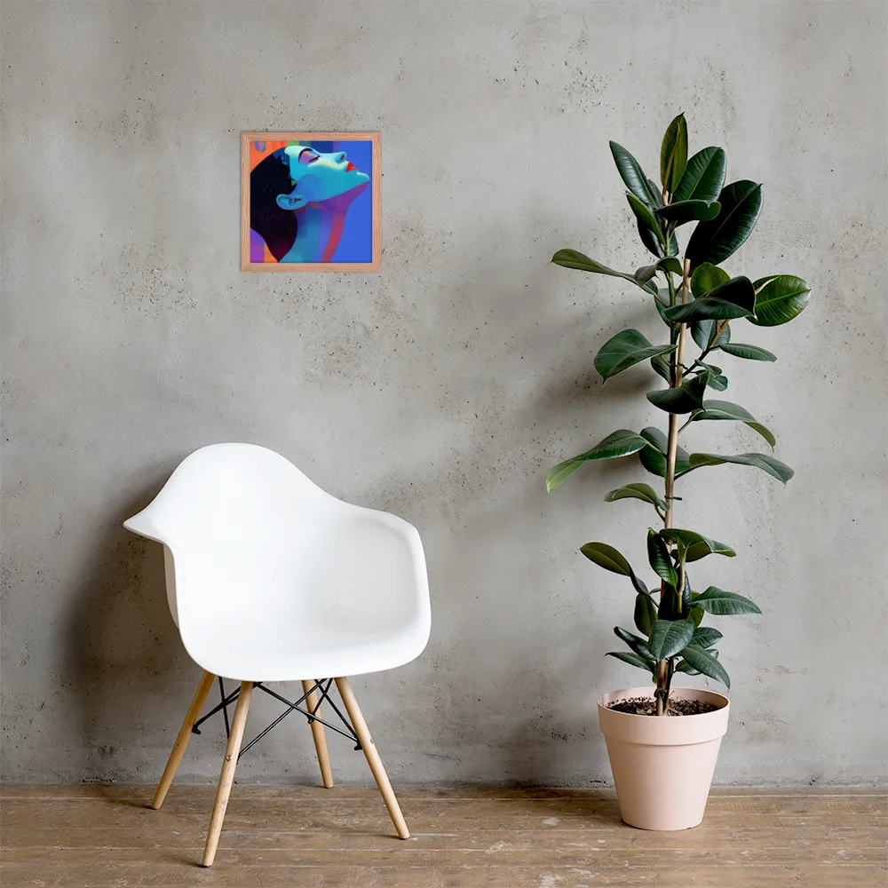 Ethereal Reverie | Poster with Red oak Frame | 12″×12″