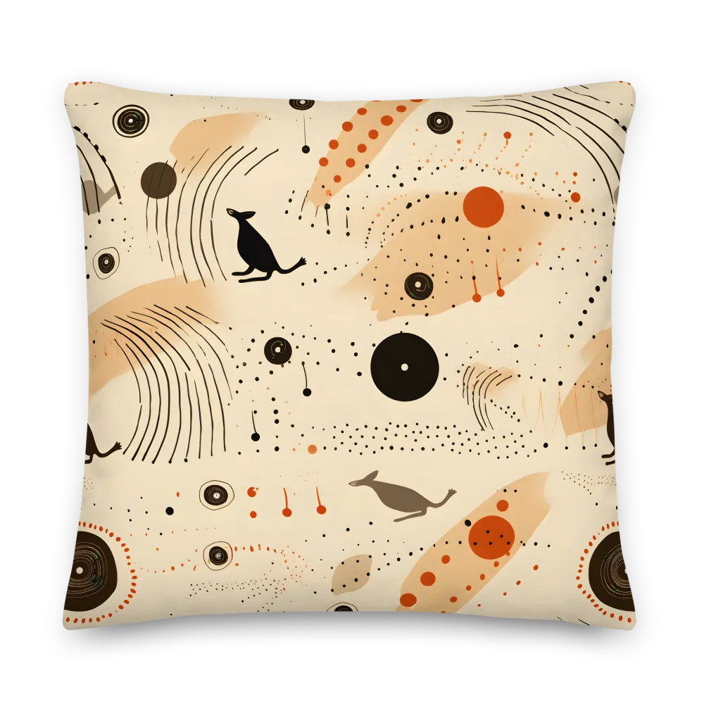 Playful Patterns in Earth Tones | Pillow | 22″×22″