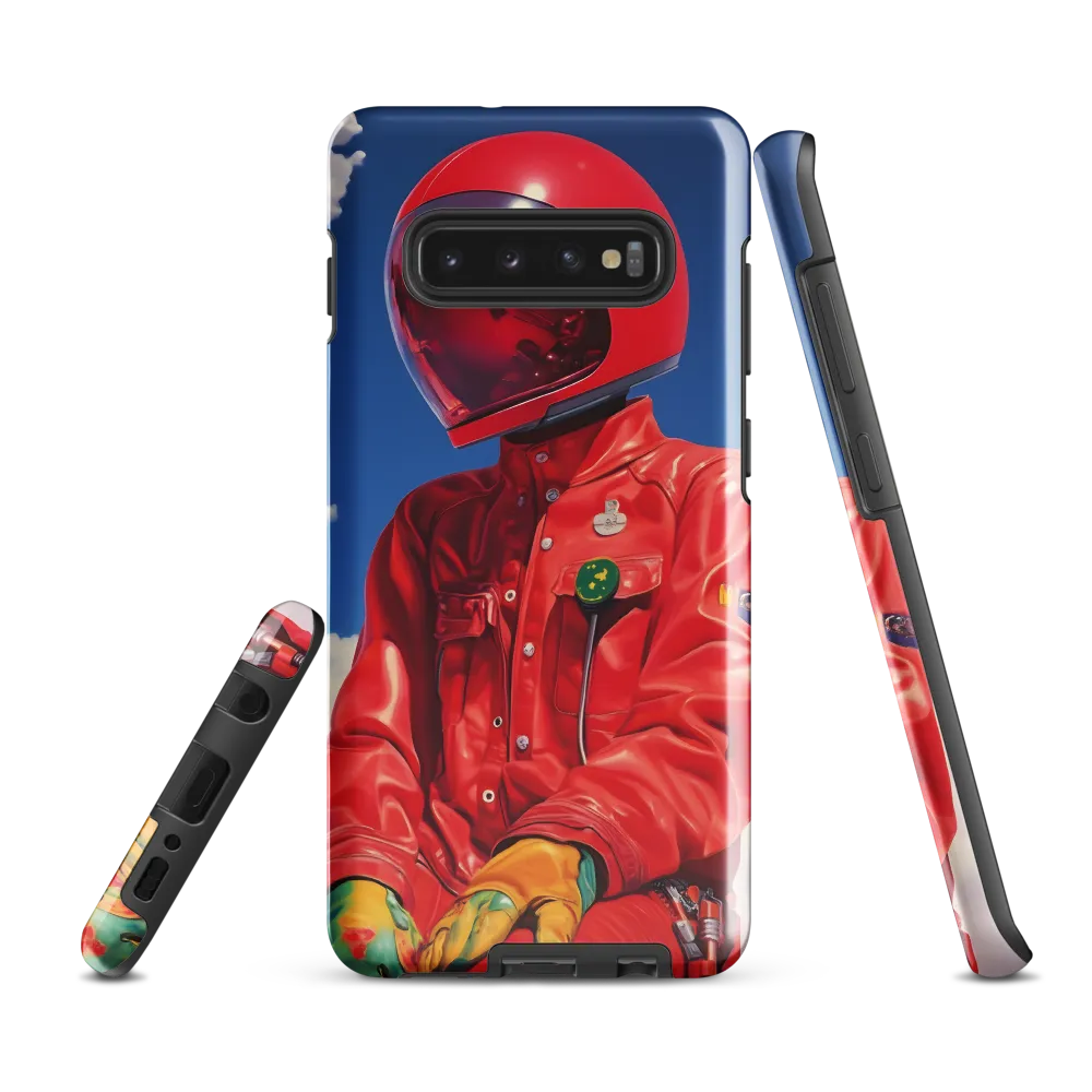 Astronaut in Crimson | Phone Case |  S10 Plus | Tough Case | Glossy