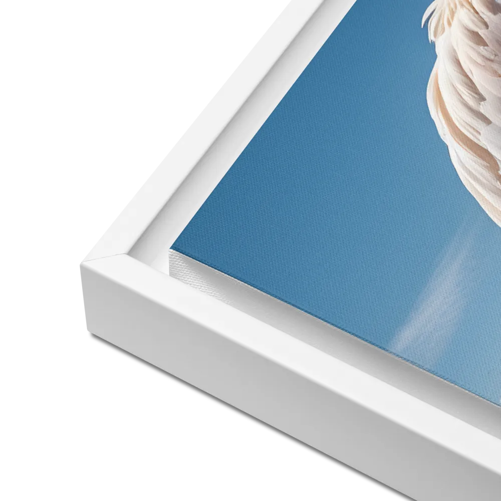 Graceful Solitude of a Flamingo | Canvas with White Frame | 18″×24″