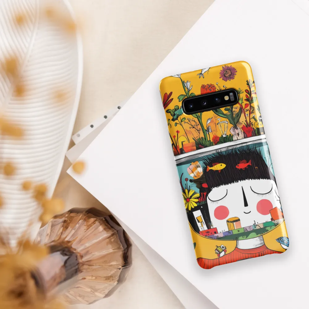 Whimsical Garden Head | Phone Case |  S10 Plus | Snap Case | Glossy