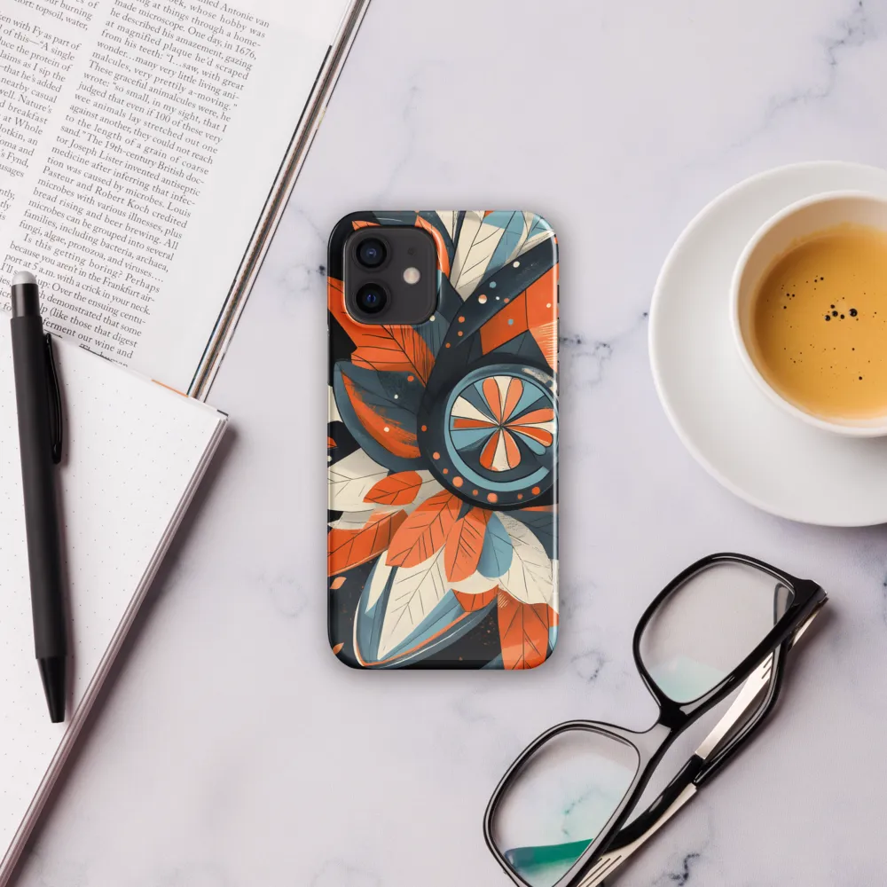 Floral Symphony in Orange and Teal