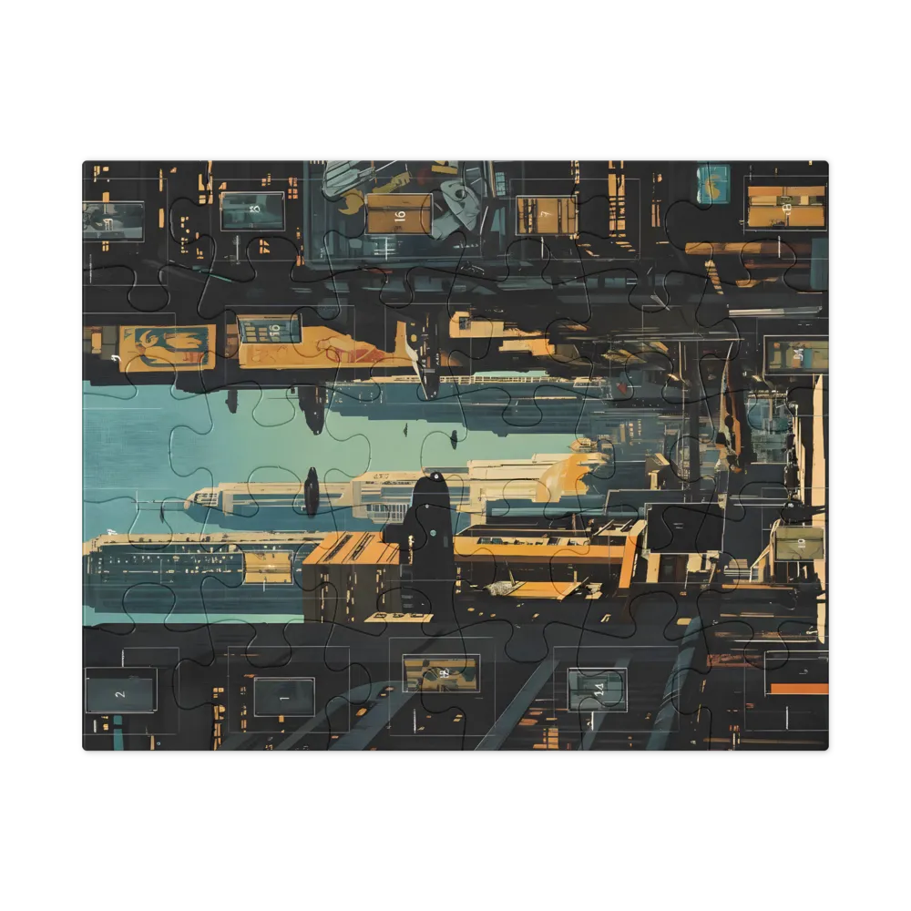 Skyway Metropolis 
 Jigsaw Puzzle in Tin Box