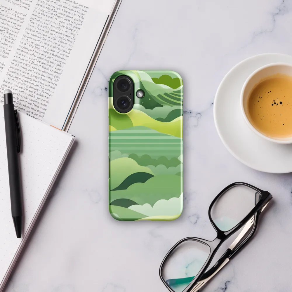 Tranquility in Green Waves | Phone Case |  16 | Snap Case | Glossy