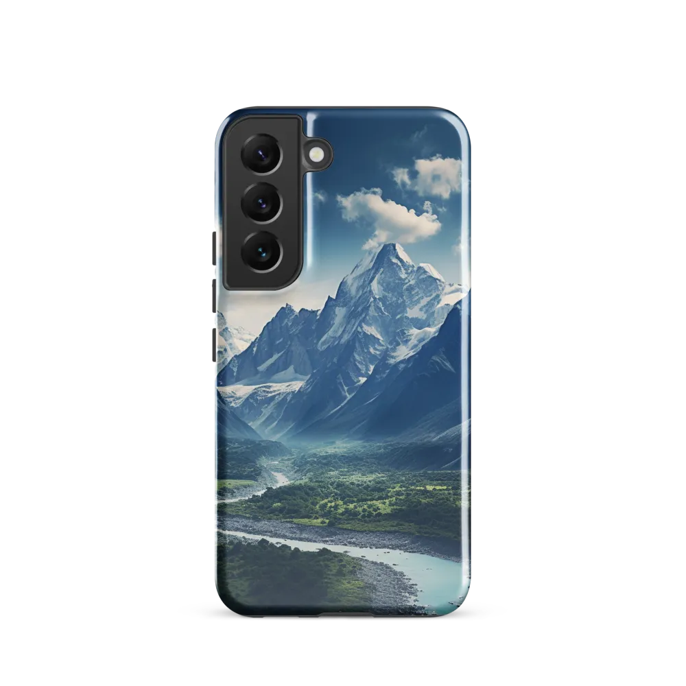 Majestic Serenity: A Landscape of Mountains and Rivers | Phone Case |  S22 | Tough Case | Glossy