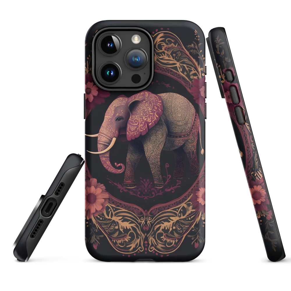 Regal Reverie: The Ornate Elephant | Phone Case |  15 Pro Max | Tough Case | Matte