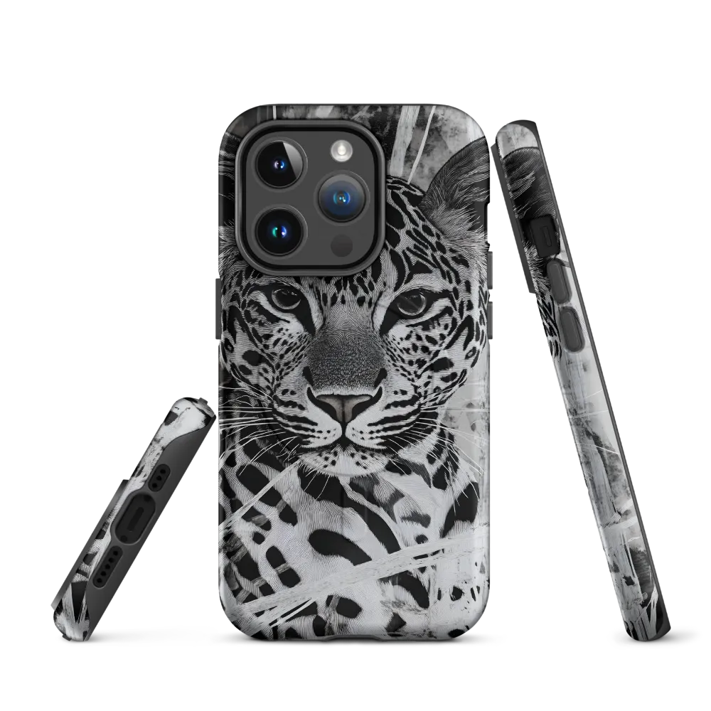Majestic Gaze: The Leopard's Portrait | Phone Case |  14 Pro | MagSafe® Tough Case | Matte