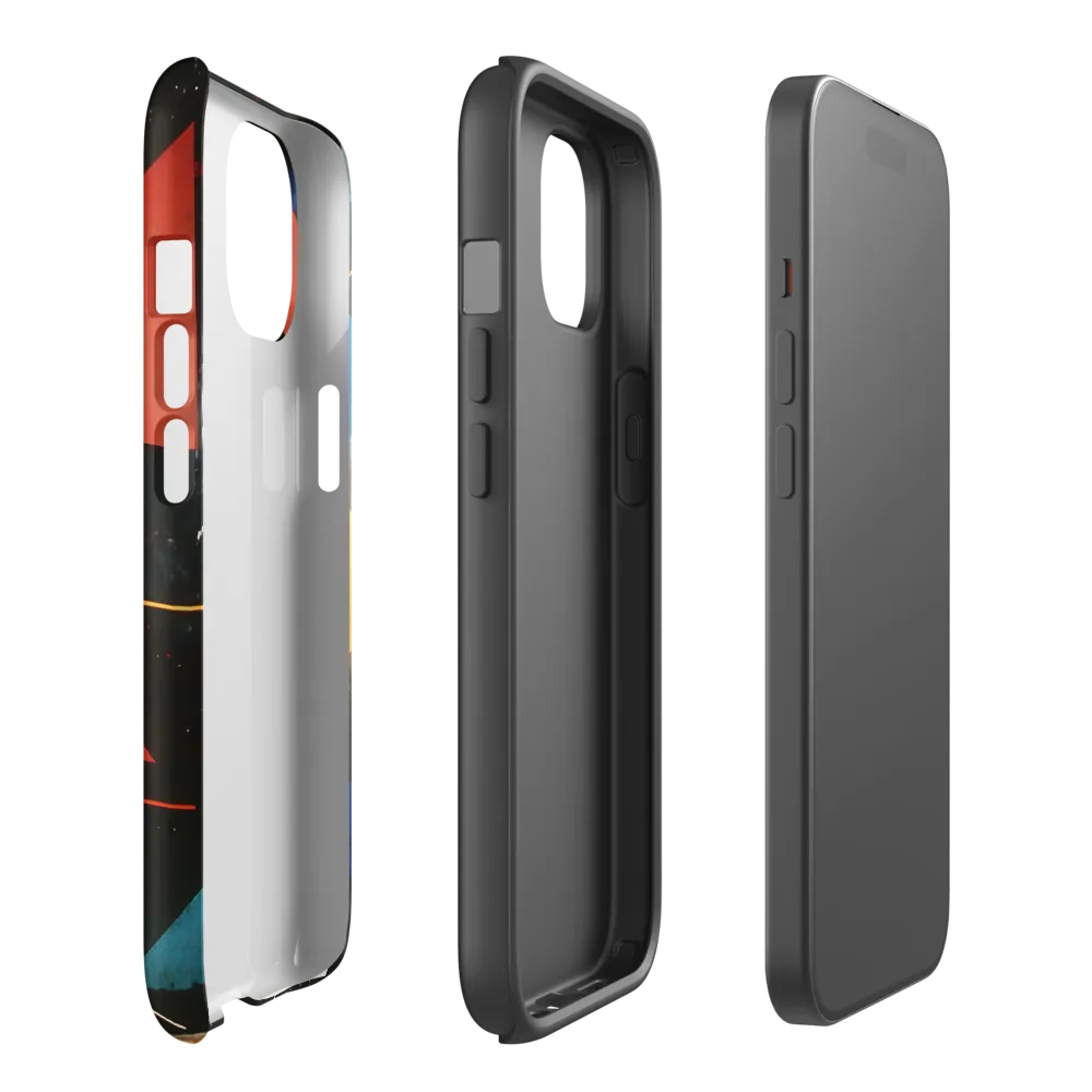 Dynamic Geometric Harmony | Phone Case |  15 | Tough Case | Matte