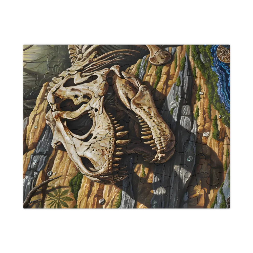 Tyrannosaurus Skull 
 Jigsaw Puzzle in Tin Box