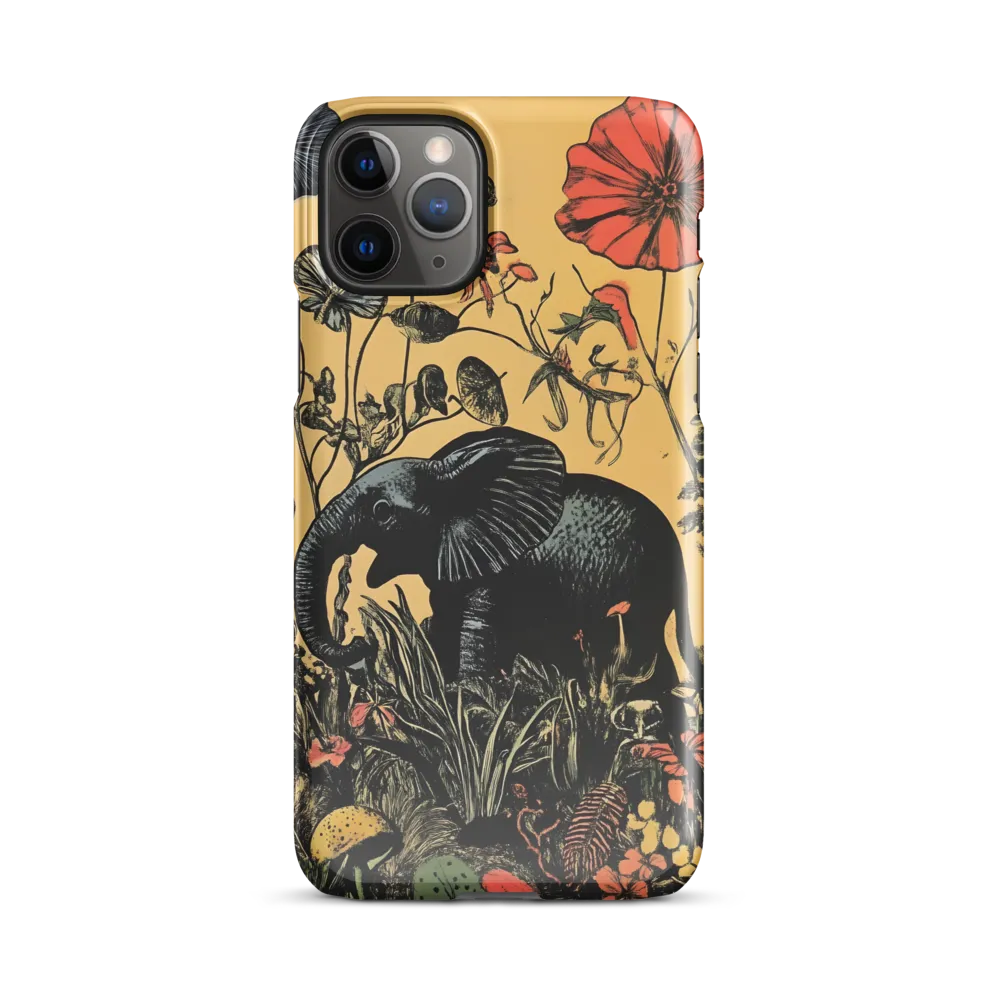 Floral Majesty: The Elephant's Sanctuary | Phone Case |  11 Pro | Snap Case | Glossy