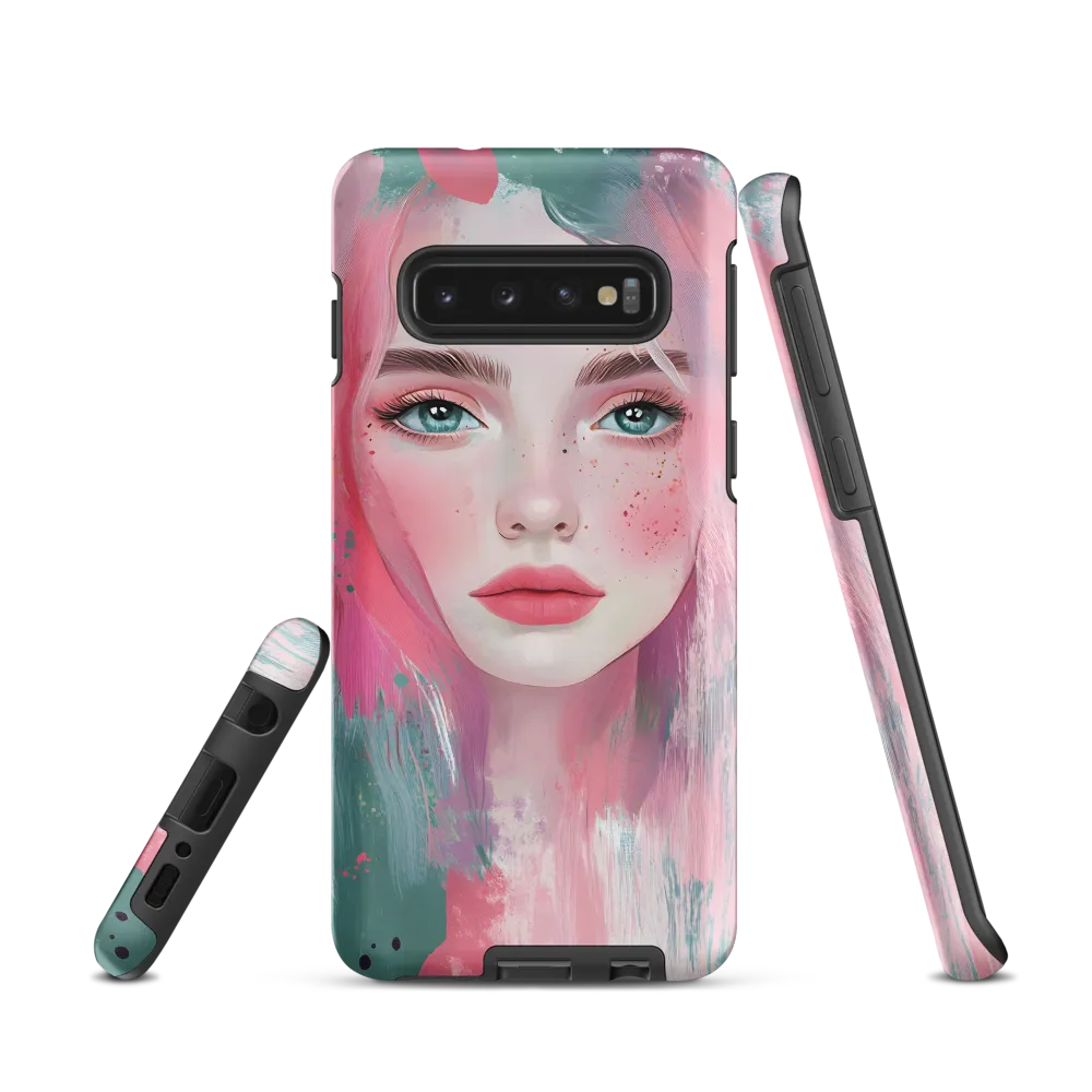 Dreamy Serenity: A Contemporary Portrait | Phone Case |  S10 | Tough Case | Matte