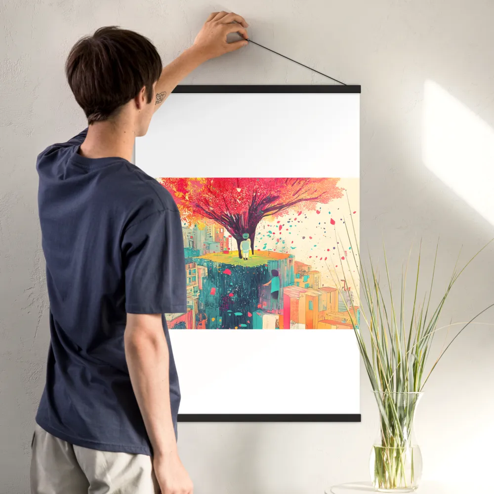 Whispers of Urban Dreams | Poster With Black Wood Hanger | 24″×36″