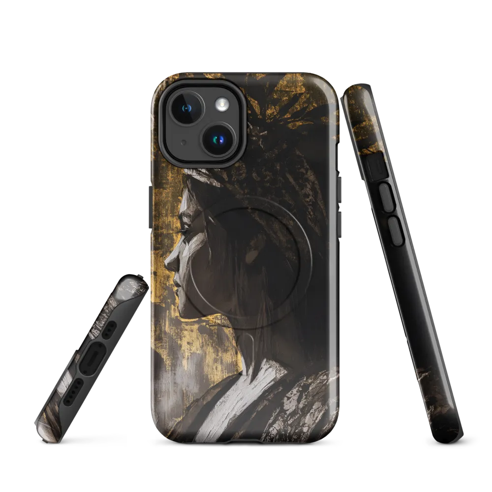 Golden Elegance: A Modern Profile Portrait