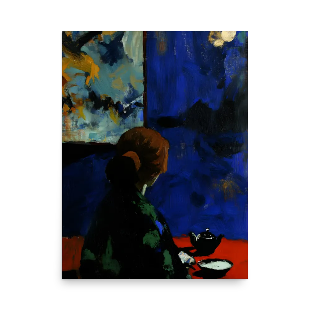 Contemplation Under the Night Sky | Poster | 18″×24″