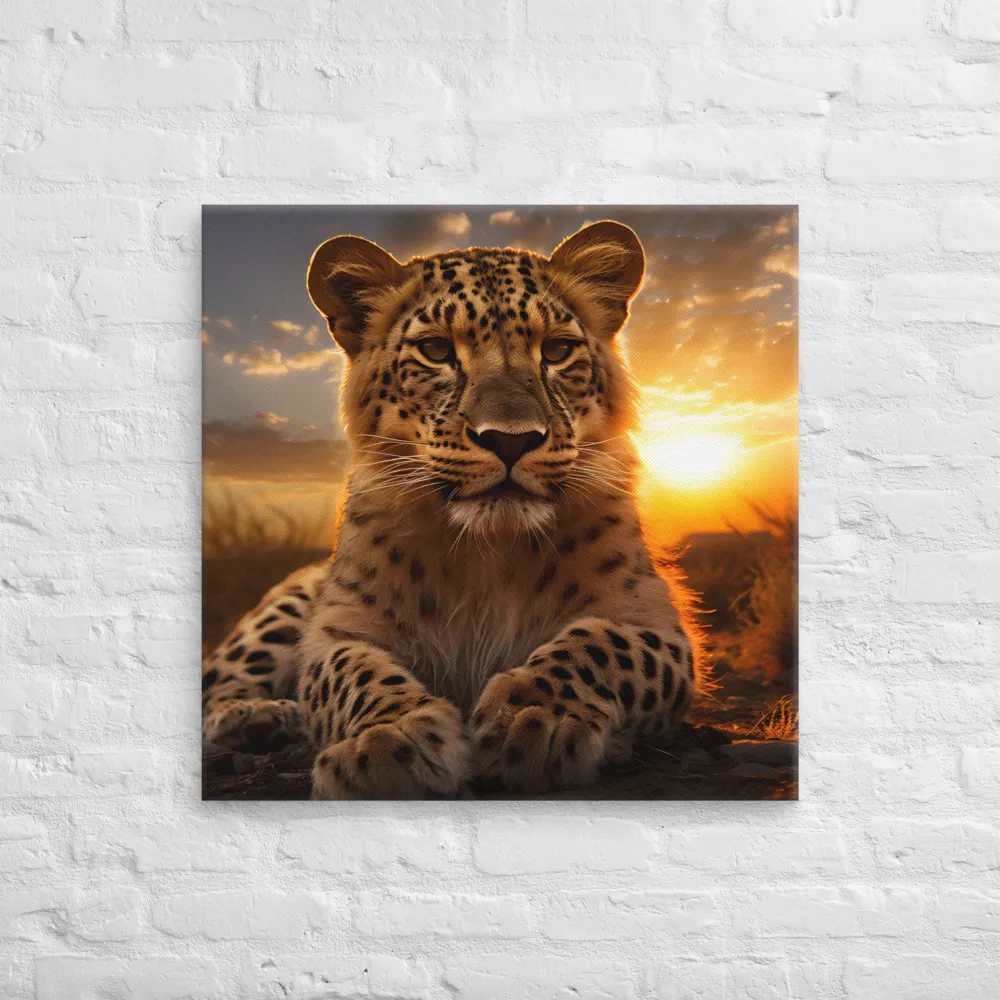 Regal Presence: The Leopard at Sunset