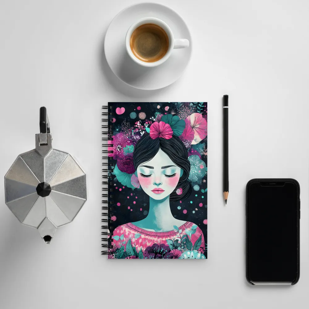 Embrace of Floral Serenity | Spiral Notebook