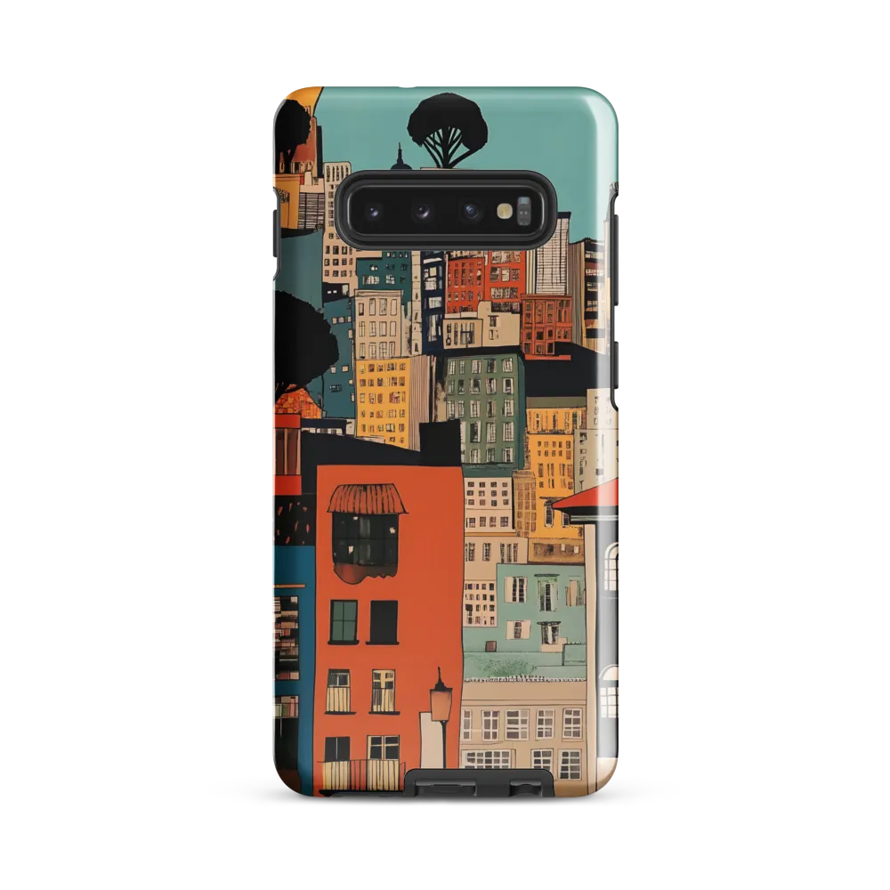 Urban Fusion: A Colorful Cityscape | Phone Case |  S10 Plus | Tough Case | Glossy