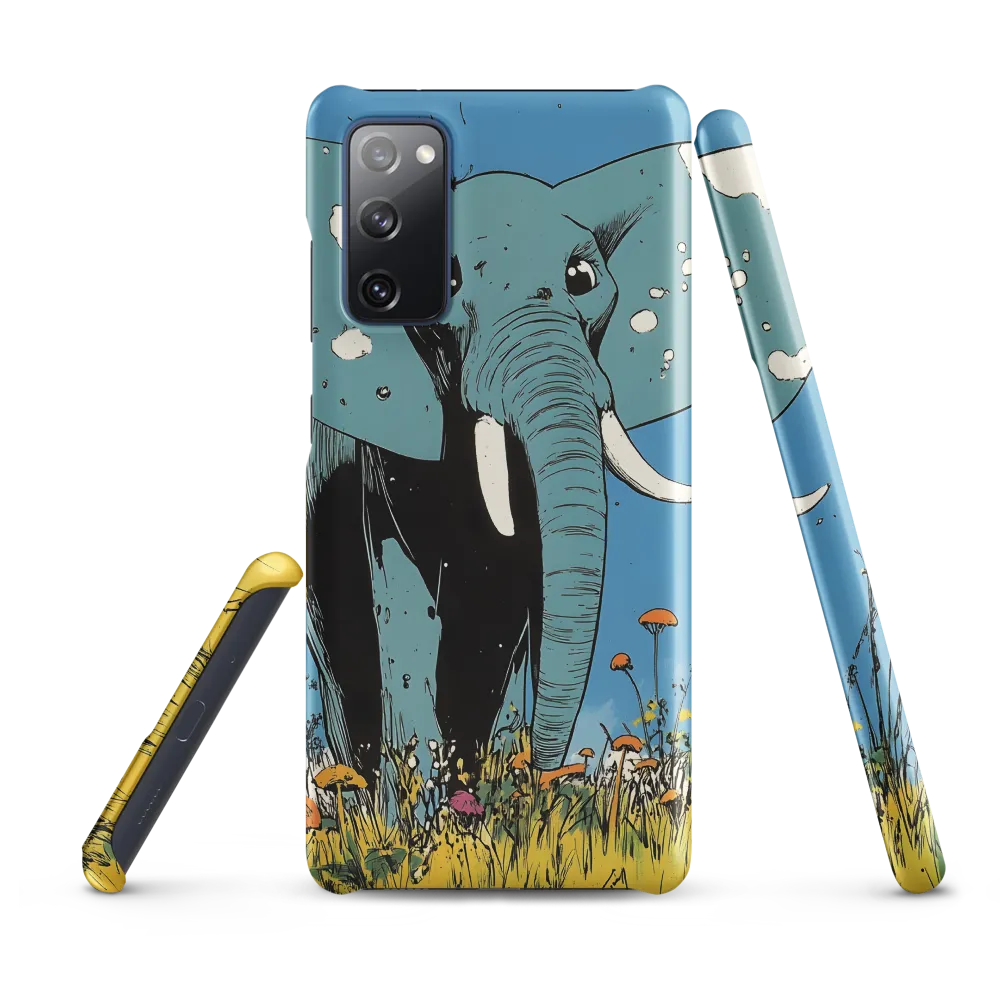 Whimsical Blue Elephant in Bloom