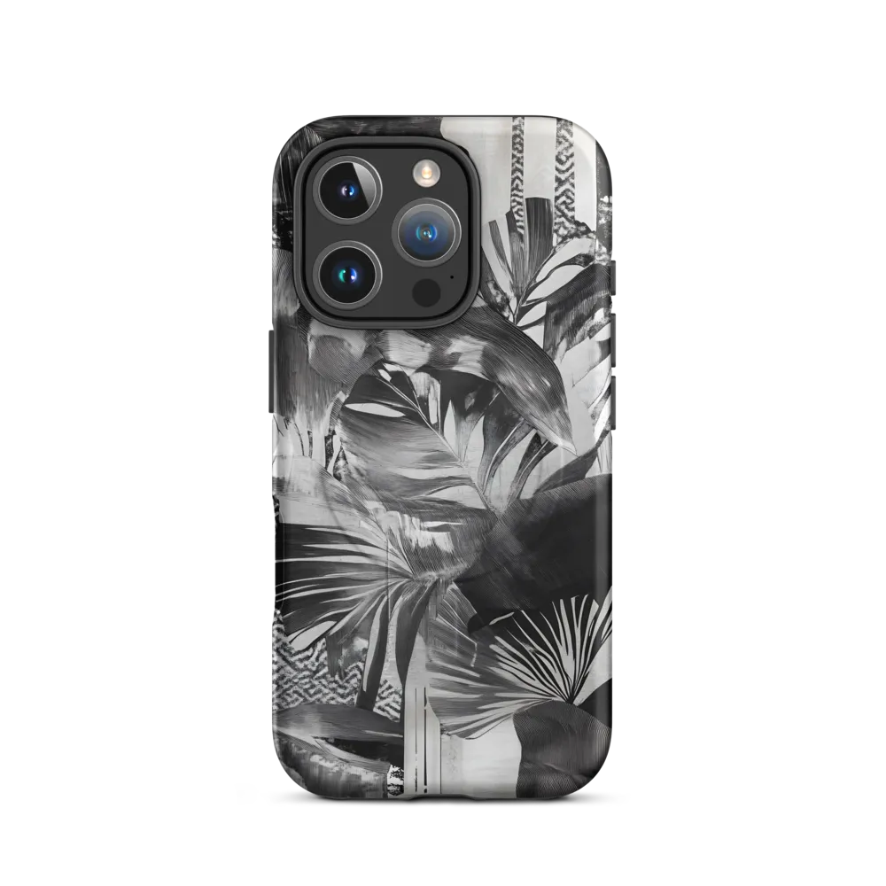 Monochrome Serenity in Tropical Foliage