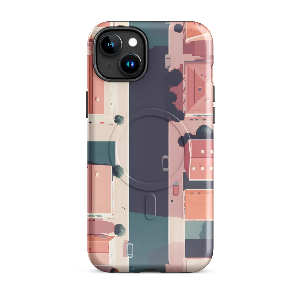 Aerial Serenity: The Tranquil Urban Landscape | Phone Case |  15 Plus | MagSafe® Tough Case | Glossy