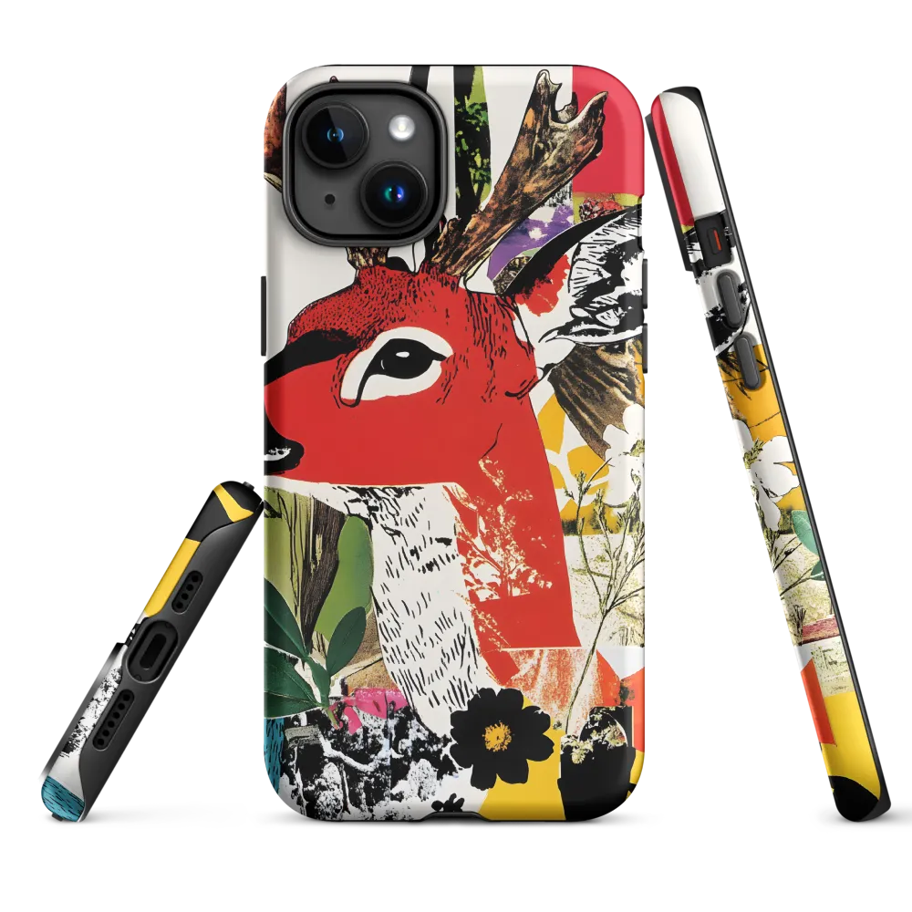Vibrant Harmony: The Deer in Nature | Phone Case |  15 Plus | Tough Case | Matte