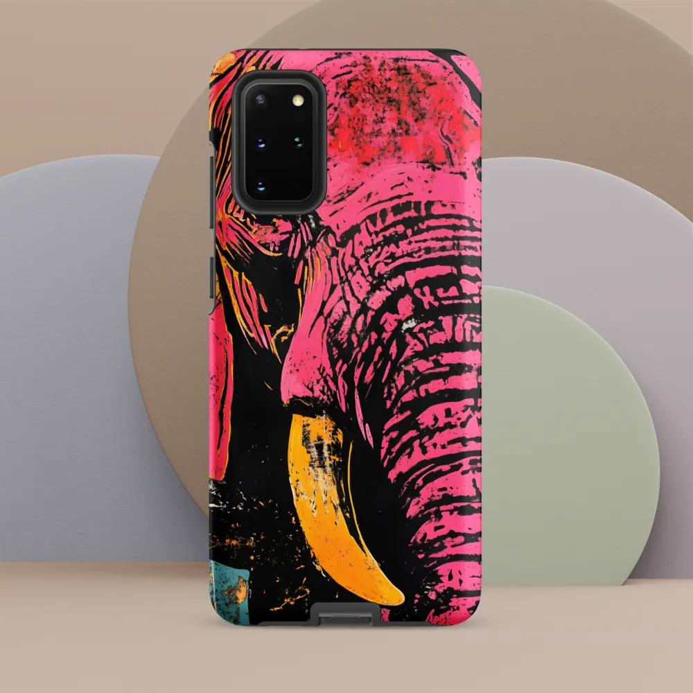Bold Encounter: The Vibrant Elephant | Phone Case |  S20 Plus | Tough Case | Matte