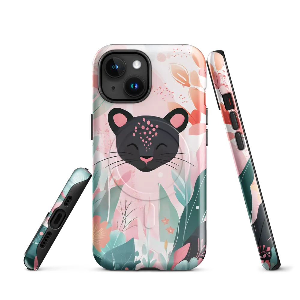 Whimsical Panther in Bloom