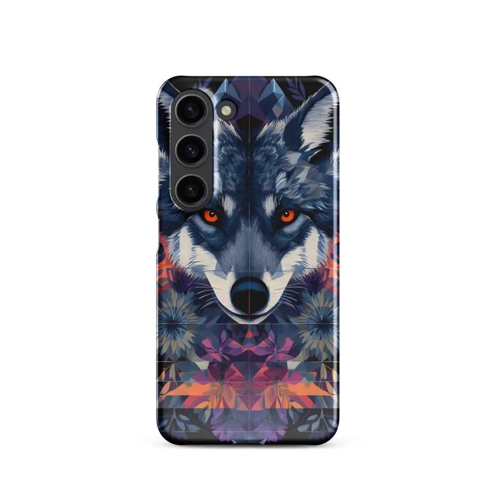 Mystical Wolf Amidst Floral Geometry