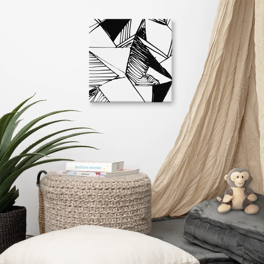 Dynamic Geometry in Ink | Canvas | 16″×16″