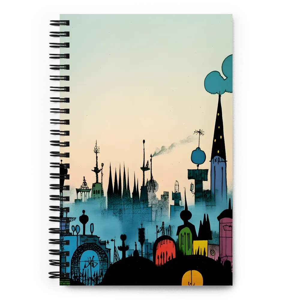 Whimsical Cityscape | Spiral Notebook