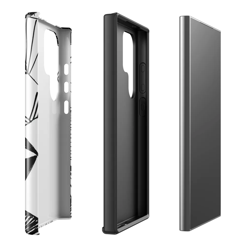 Dynamic Geometry in Ink | Phone Case |  S24 Ultra | Tough Case | Glossy