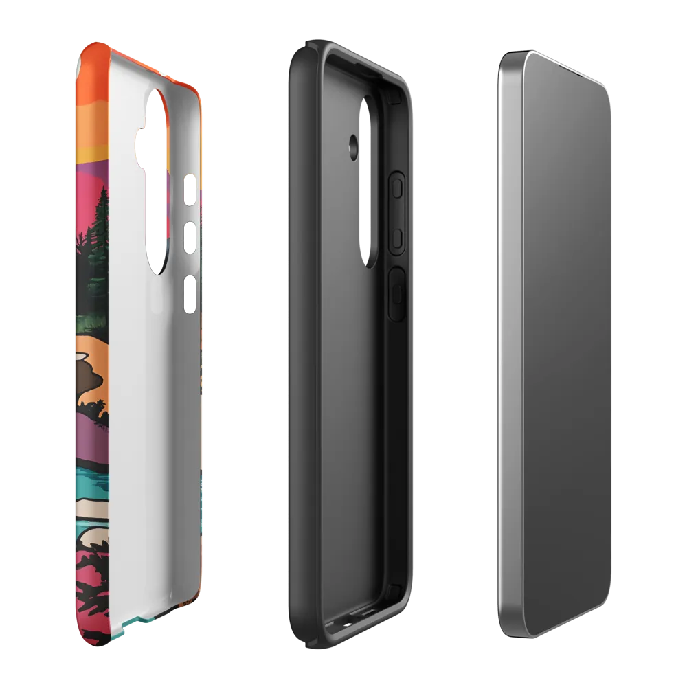 Dual Suns Over Serene Waters | Phone Case |  S24 Plus | Tough Case | Matte