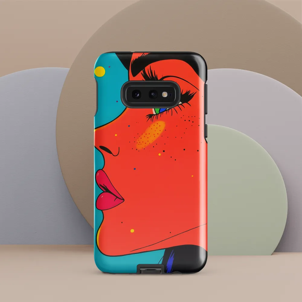 Vibrant Feminine Profile in Pop Art