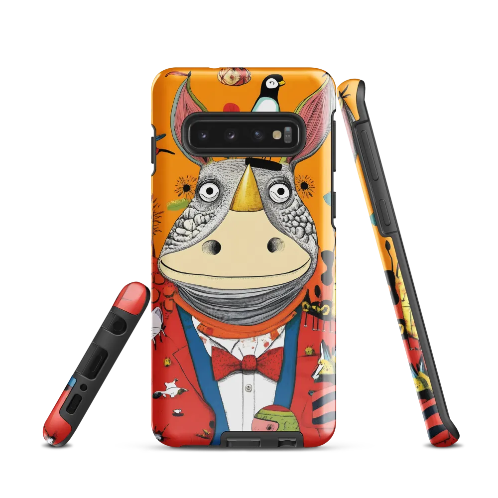 Whimsical Rhinoceros: A Playful Encounter