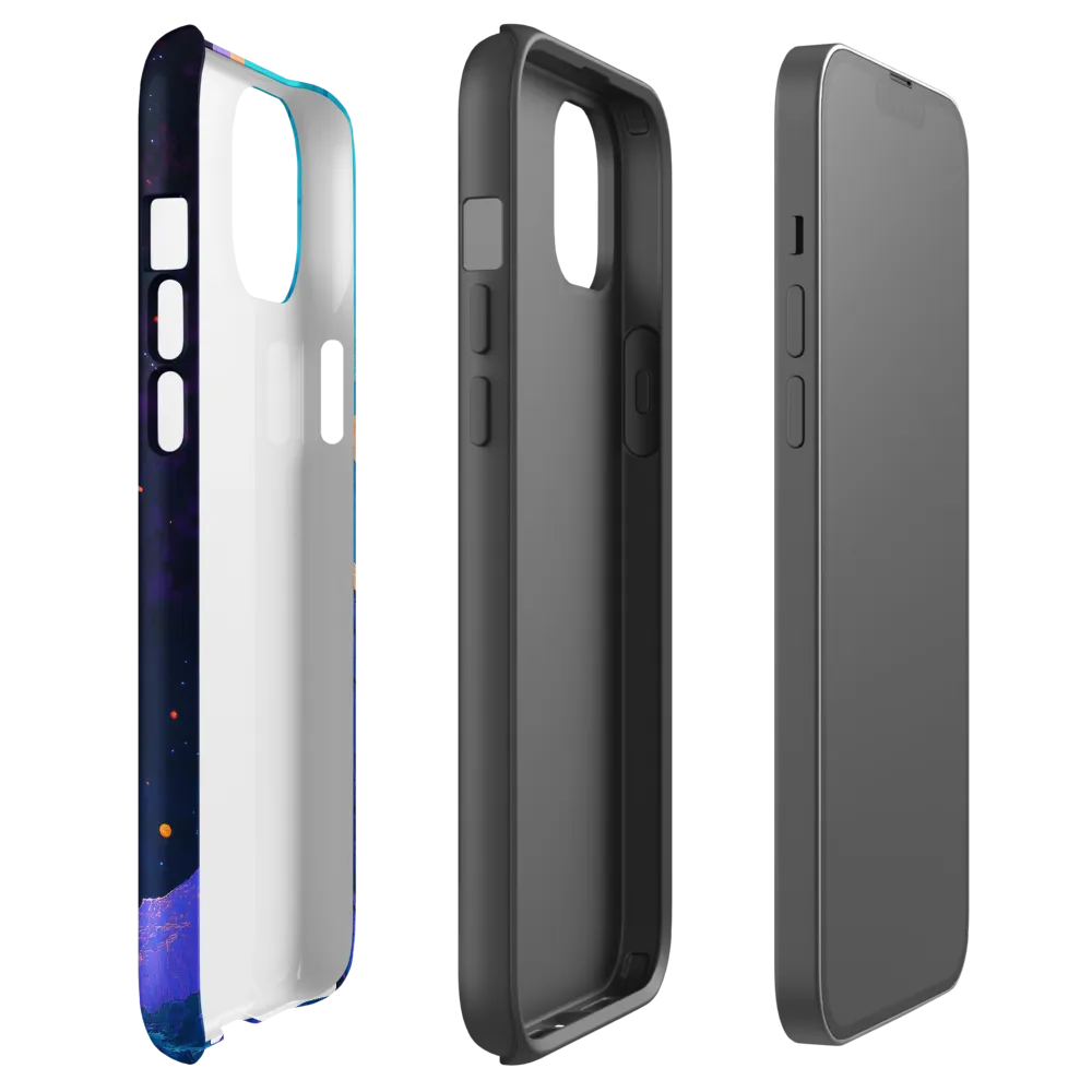 Celestial Harmony: A Surreal Exploration of Space | Phone Case |  14 Plus | Tough Case | Glossy