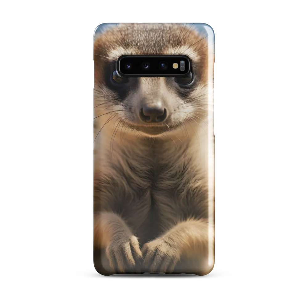 Curious Stance: The Meerkat's Gaze | Phone Case |  S10 Plus | Snap Case | Glossy