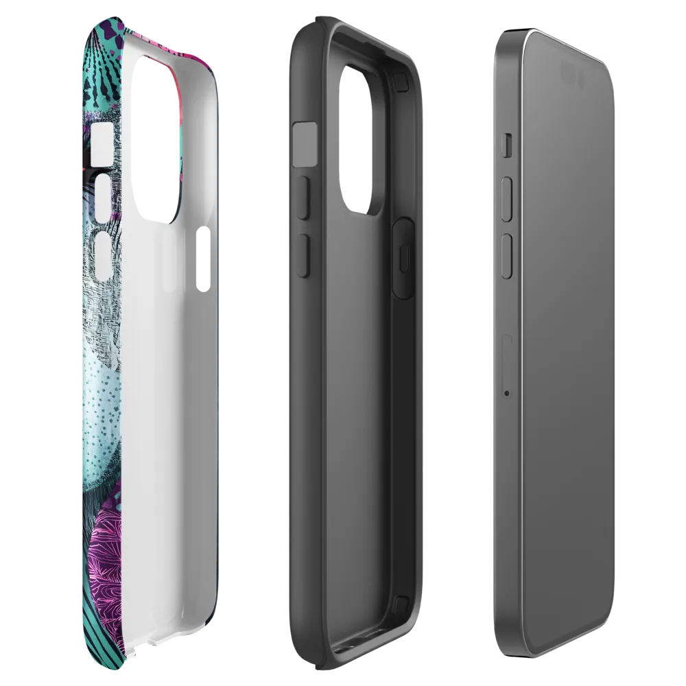 Mystical Beauty in Blue and Pink | Phone Case |  14 Pro Max | Tough Case | Glossy