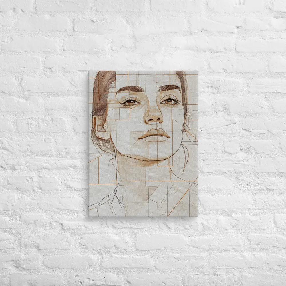 Geometric Serenity: A Minimalist Portrait