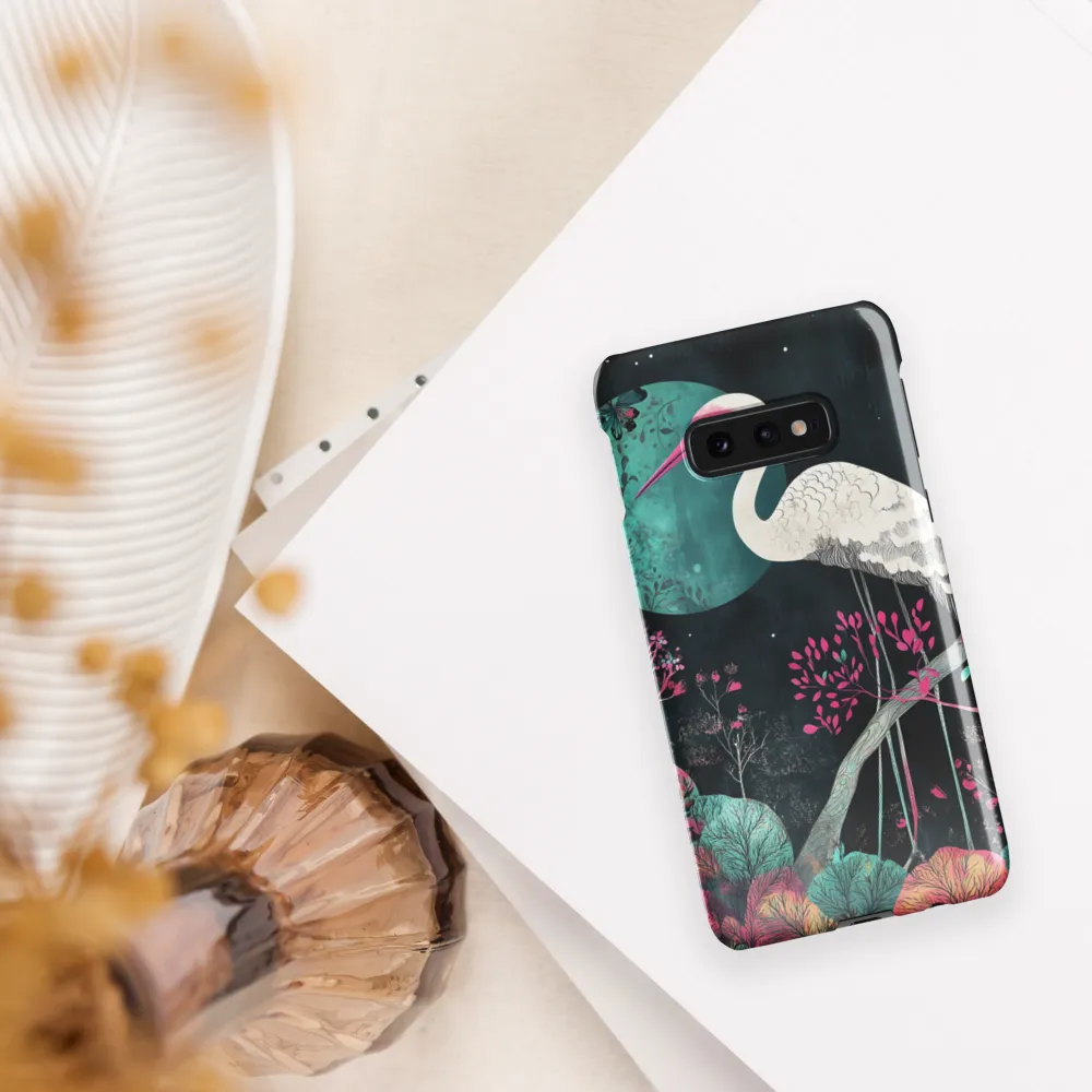 Ethereal Presence: Heron in a Floral Dreamscape