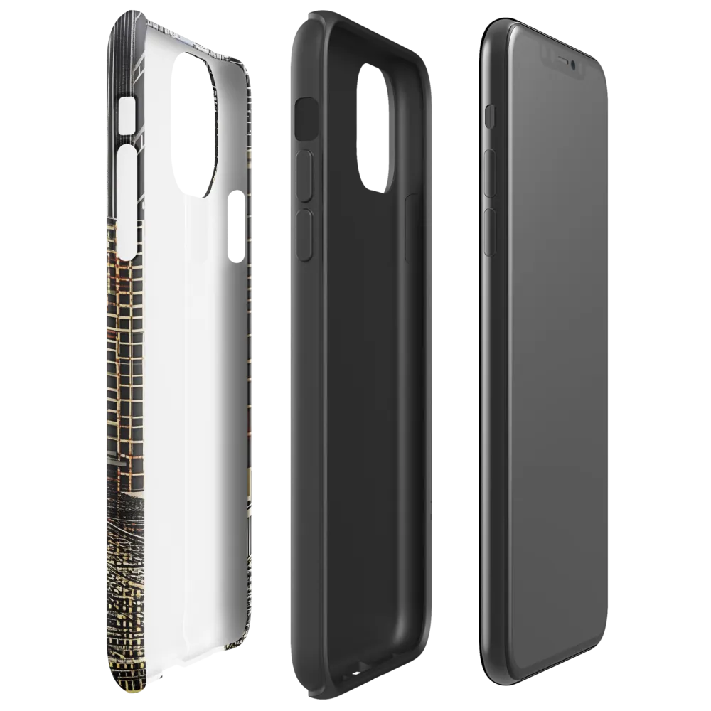 Urban Symphony: The Golden Grid | Phone Case |  11 Pro Max | Tough Case | Glossy