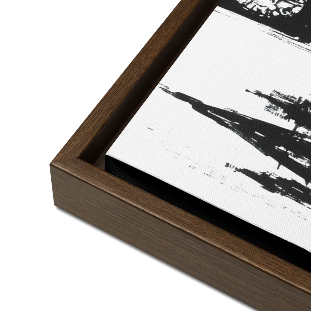 Clock Tower in Motion | Canvas with Brown Frame | 18″×24″