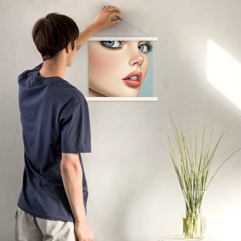 Intriguing Elegance | Poster With White Wood Hanger | 14″×14″