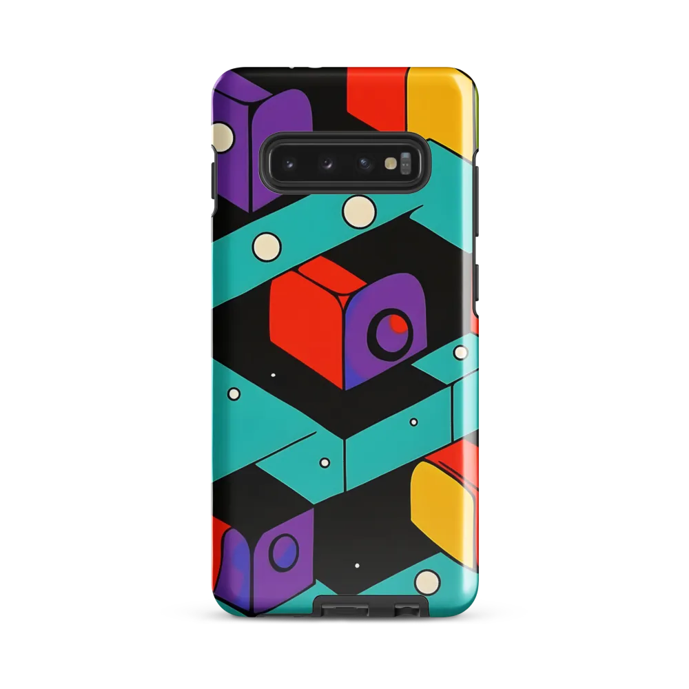 Vibrant Geometric Harmony | Phone Case |  S10 Plus | Tough Case | Glossy