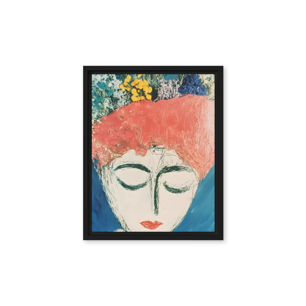 Serenity in Bloom | Canvas with Black Frame | 11″×14″