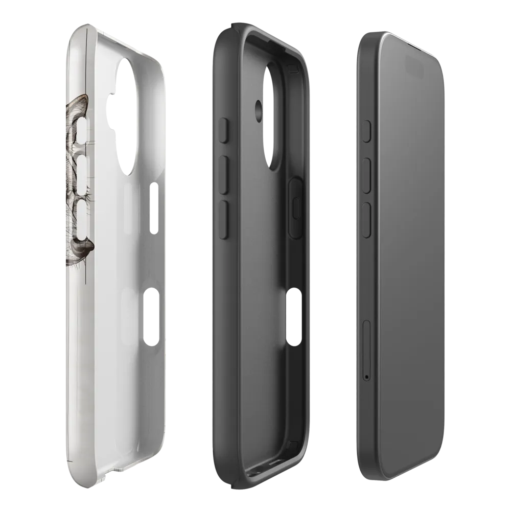 Geometric Harmony: The Essence of Wolves | Phone Case |  16 | Tough Case | Glossy