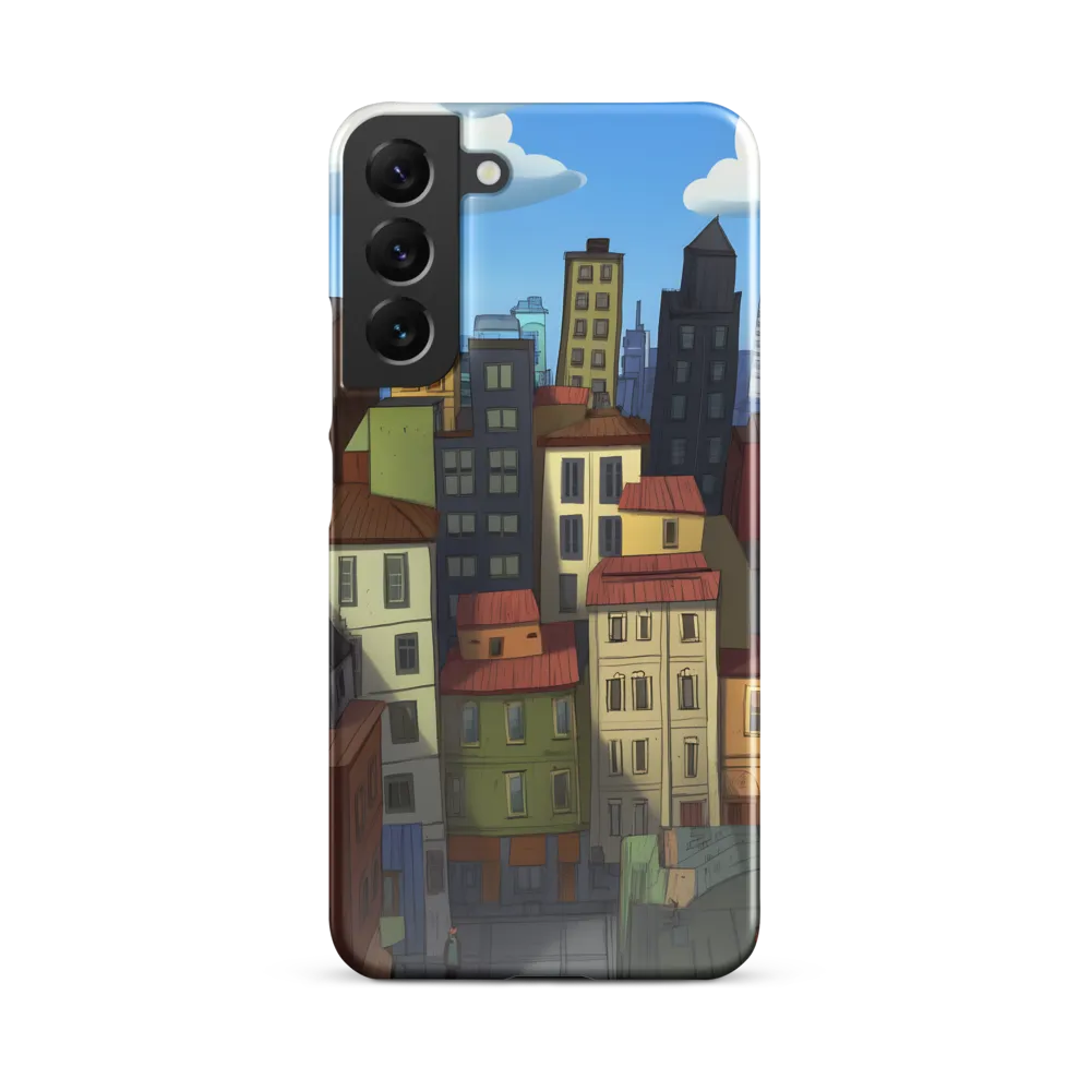Urban Symphony: A Colorful Cityscape | Phone Case |  S22 Plus | Snap Case | Glossy